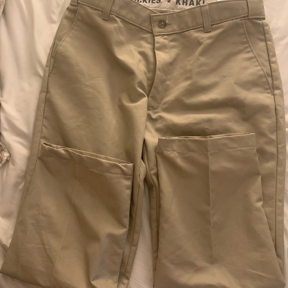 Mens Dickies Khakis Comfort Waist Pants Desert Sand Relaxed Taper 34x30 - Picture 7 of 7